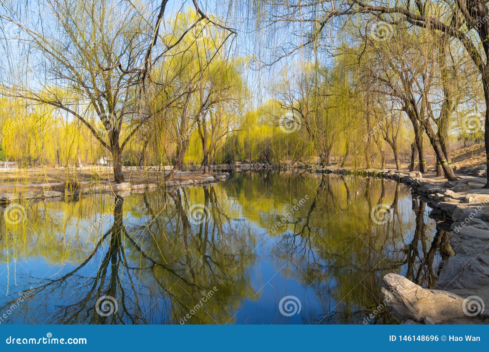 the summer palace landscape of beijing in early spring